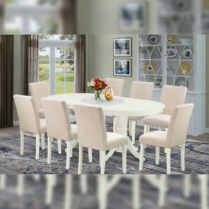 8 Seater Dining Set: Luxurious Solid Wood Round Dining Table